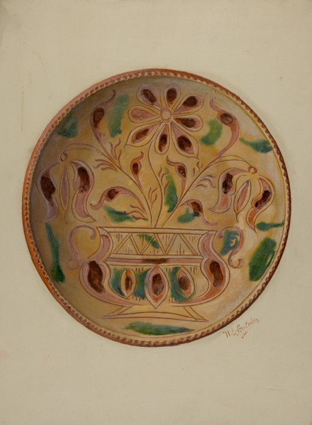 Pa. German Pie Dish, c. 1937. Creator: William L. Antrim.