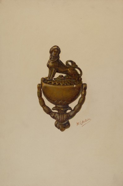 Door Knocker, c. 1937. Creator: William L. Antrim.