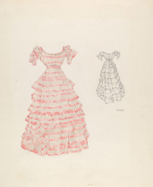 Dress, c. 1937. Creator: Arelia Arbo.