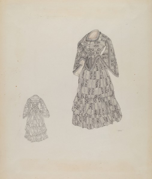 Dress, c. 1937. Creator: Arelia Arbo.
