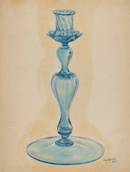 Candlestick, 1937. Creator: Ralph Atkinson.