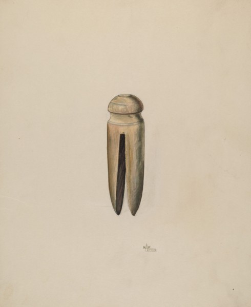 Clothes Pin, c. 1938. Creator: Ralph Atkinson.