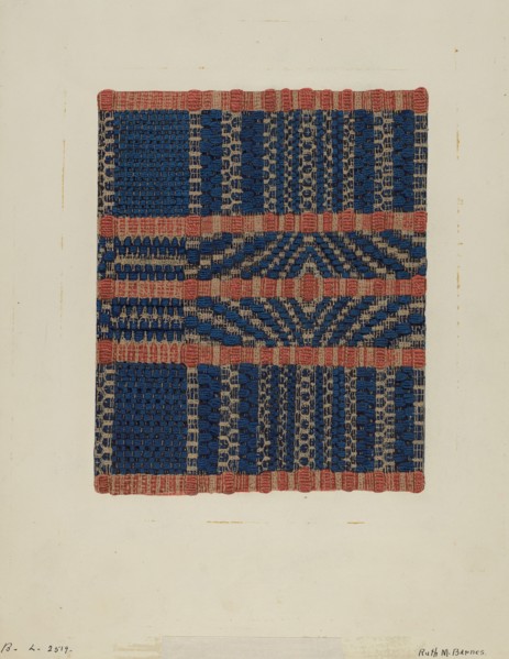 Coverlet, c. 1937. Creator: Ruth M. Barnes.