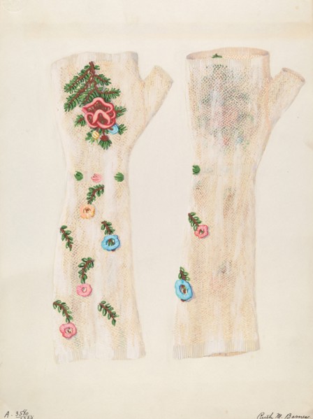Mitts, c. 1937. Creator: Ruth M. Barnes.