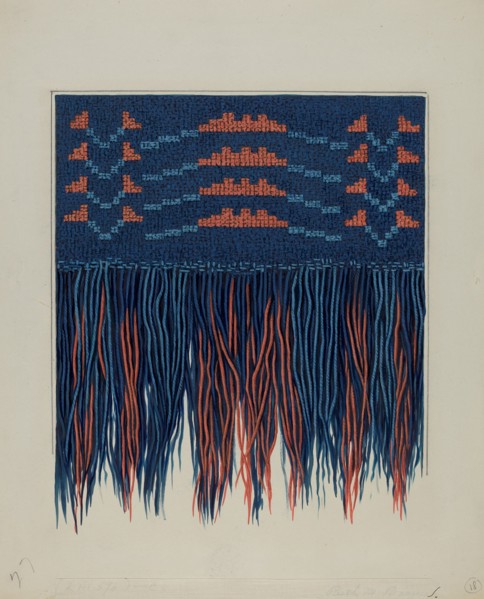 Coverlet Detail, c. 1936. Creator: Ruth M. Barnes.