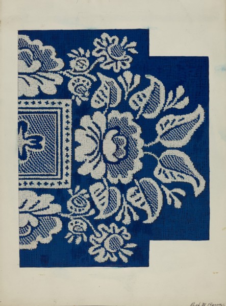 Coverlet, c. 1937. Creator: Ruth M. Barnes.