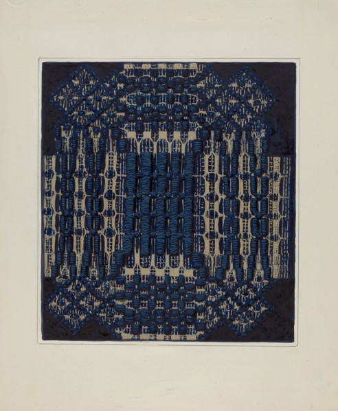 Coverlet (Detail), c. 1936. Creator: Ruth M. Barnes.