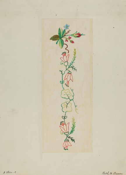 Sampler, c. 1937. Creator: Ruth M. Barnes.