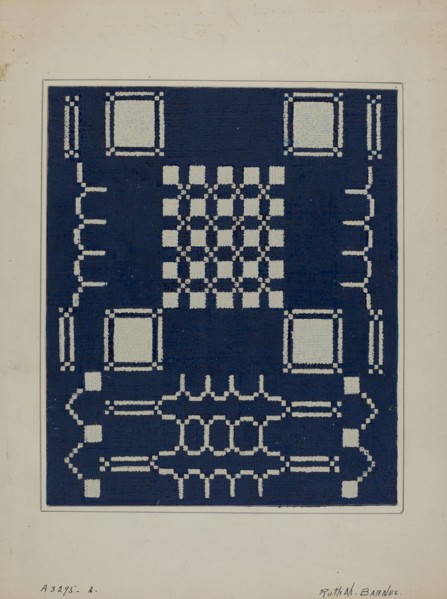 Coverlet (Section), c. 1940. Creator: Ruth M. Barnes.
