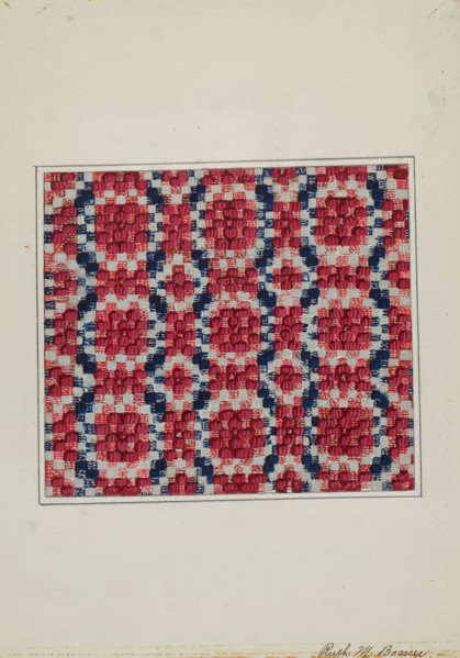 Coverlet (Section), c. 1936. Creator: Ruth M. Barnes.