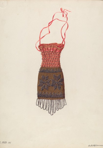 Coin Purse, c. 1940. Creator: Ruth M. Barnes.