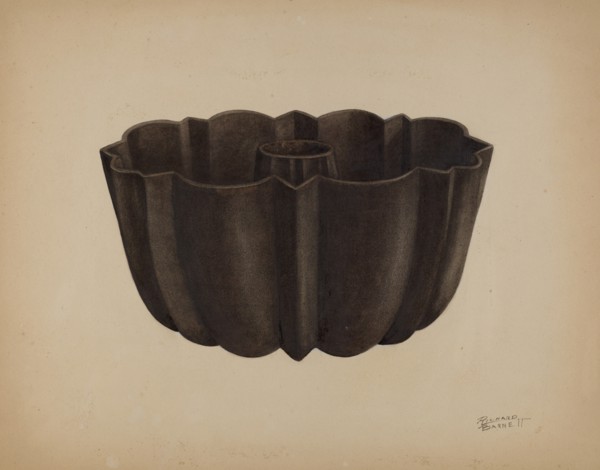 Cake Pan, c. 1938. Creator: Richard Barnett.