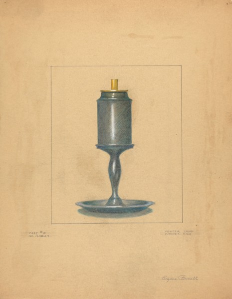 Pewter Lamp, 1935/1942. Creator: Eugene Barrell.