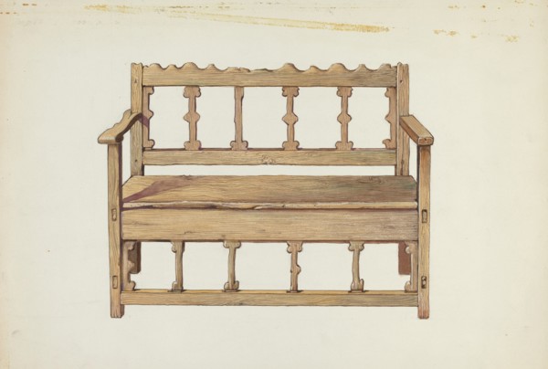 Bench, 1935/1942. Creator: Dana Bartlett.