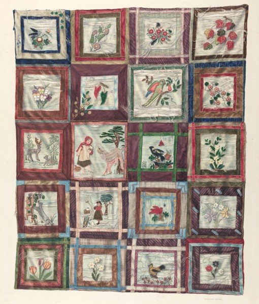 Appliqued Quilt, 1935/1942. Creator: Dorothea Bates.