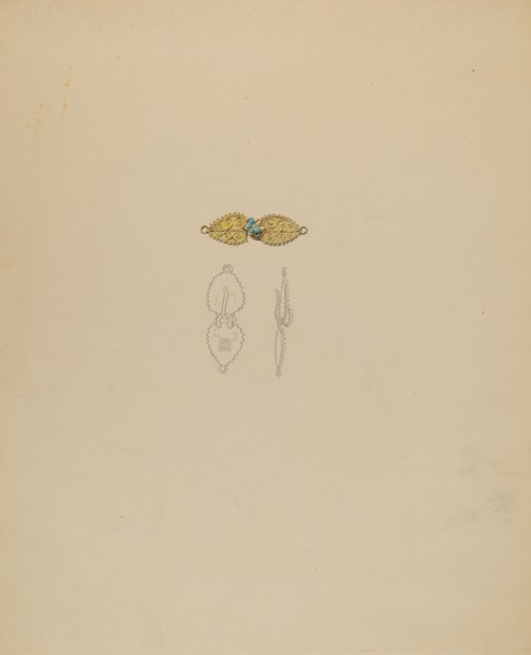 Clasp for Necklace, c. 1936. Creator: Doris Beer.