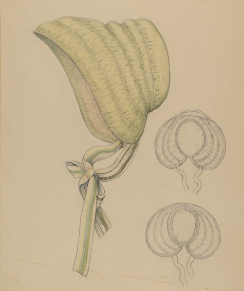 Bonnet, c. 1936. Creator: Jessie M. Benge.
