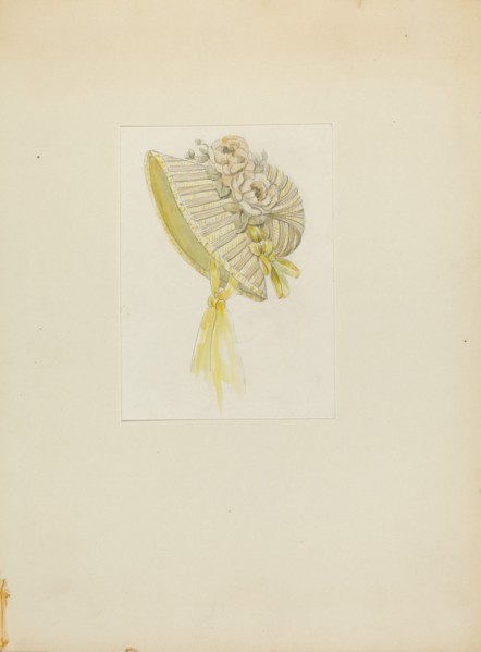 Bonnet, c. 1936. Creator: Jessie M. Benge.