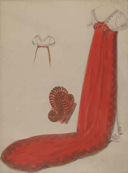 Court Train, 1935/1942. Creator: Jessie M. Benge.