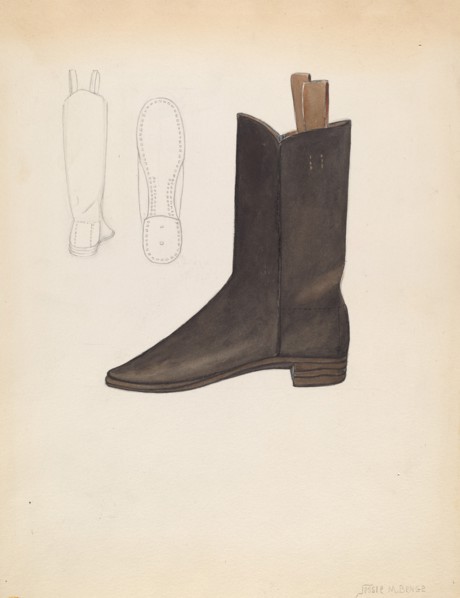 Boy's Boot, c. 1936. Creator: Jessie M. Benge.