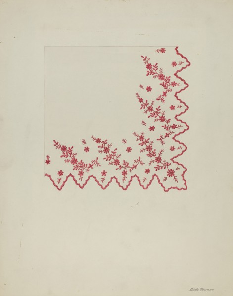 Handkerchief, c. 1937. Creator: Edith Towner.
