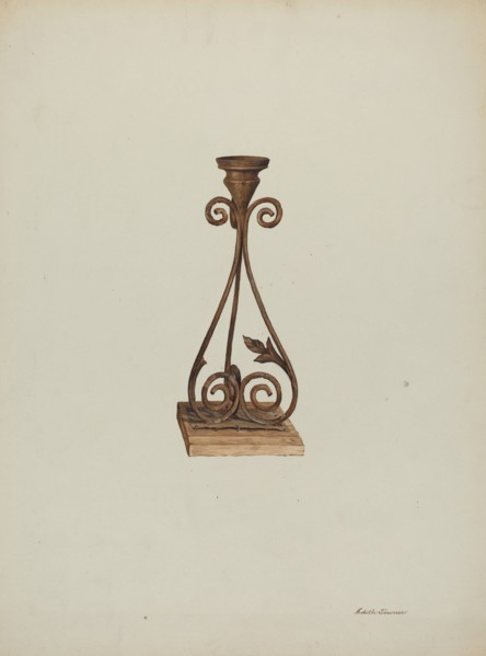 Candlesticks, 1939. Creator: Edith Towner.