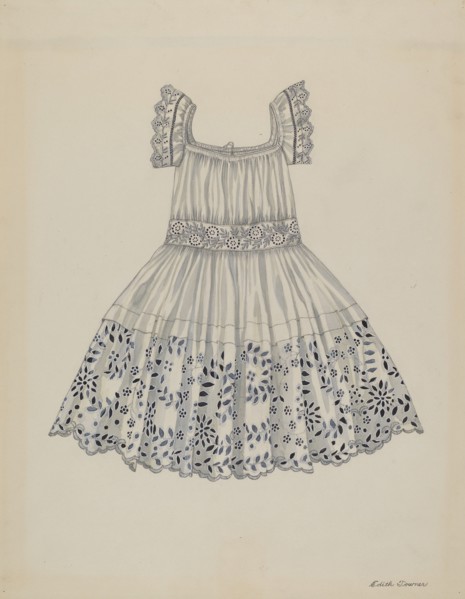 Infant's Dress, c. 1937. Creator: Edith Towner.