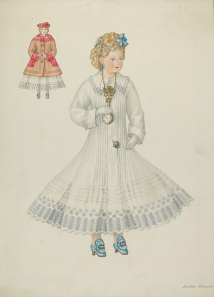 Doll - "Retta Hervey", c. 1937. Creator: Edith Towner.