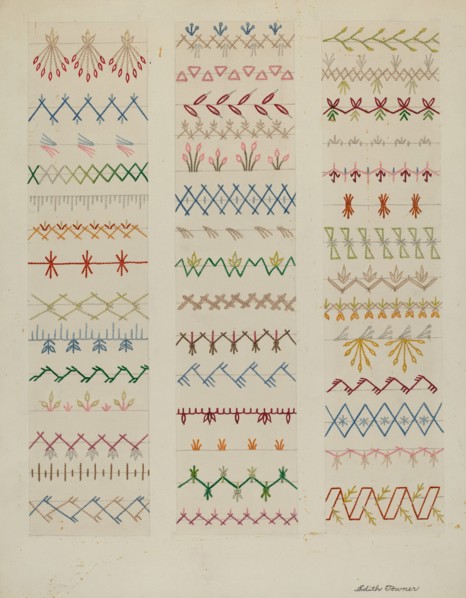 Sampler, c. 1937. Creator: Edith Towner.
