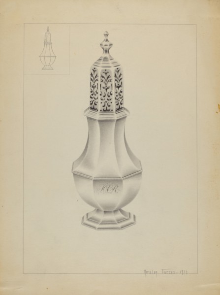 Silver Salt Cellar, 1937. Creator: Amelia Tuccio.