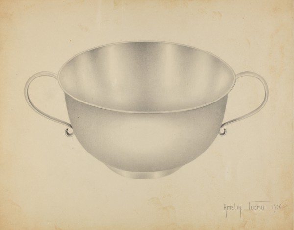 Silver Bowl, c. 1936. Creator: Amelia Tuccio.
