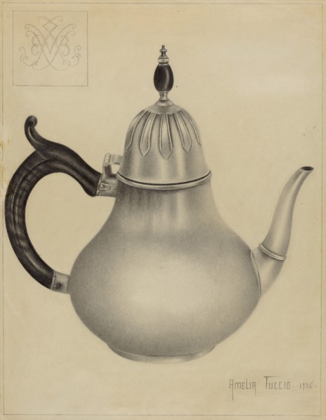 Silver Teapot, 1936. Creator: Amelia Tuccio.