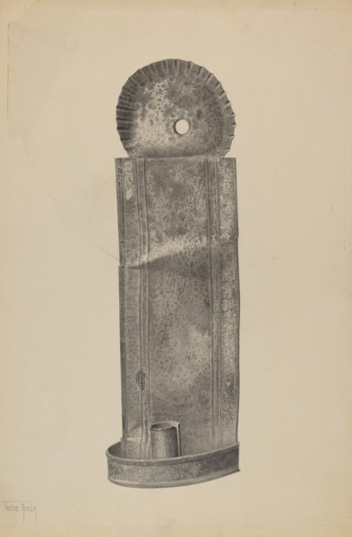 Candle Sconce, c. 1940. Creator: Amelia Tuccio.