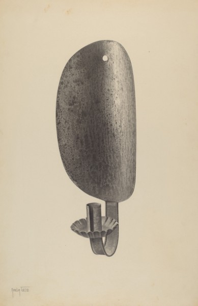 Candle Sconce, c. 1940. Creator: Amelia Tuccio.