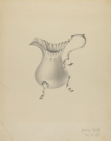 Silver Creamer, 1935/1942. Creator: Amelia Tuccio.