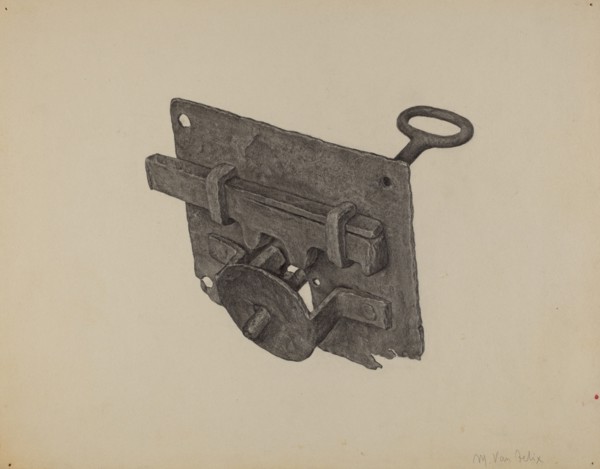Lock and Key, c. 1938. Creator: Maurice Van Felix.