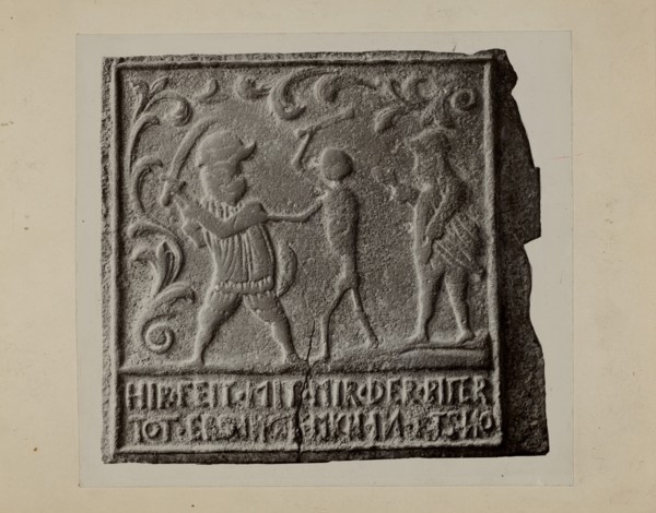 Pa. German Stove Plate, c. 1937. Creator: Charles Von Urban.
