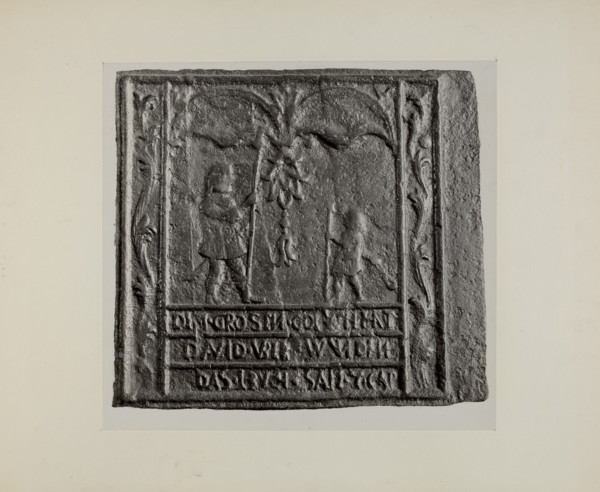 Pa. German Stove Plate, c. 1942. Creator: Charles Von Urban.