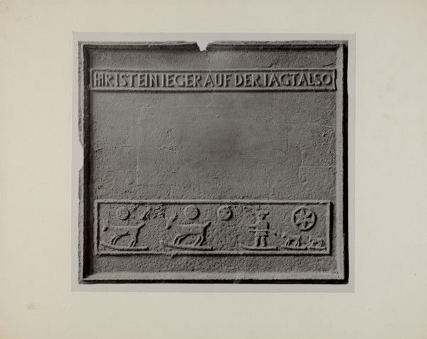 Pa. German Stove Plate, c. 1942. Creator: Charles Von Urban.