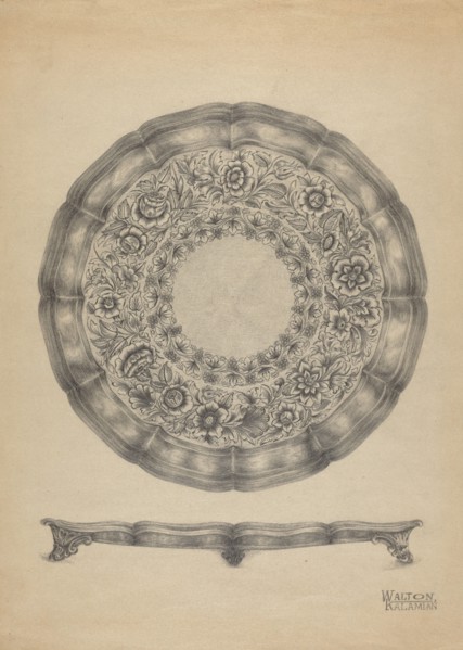 Silver Tray, c. 1936. Creator: Kalamian Walton.