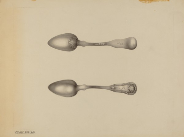 Silver Spoon, c. 1938. Creator: Kalamian Walton.