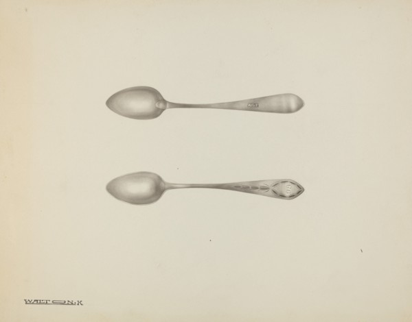 Silver Teaspoon, c. 1939. Creator: Kalamian Walton.