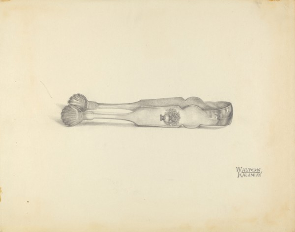 Silver Sugar Tongs, c. 1939. Creator: Kalamian Walton.