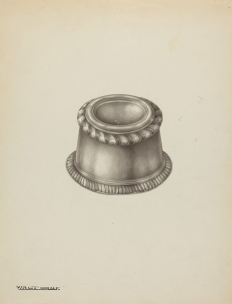 Silver Salt Trencher, c. 1939. Creator: Kalamian Walton.