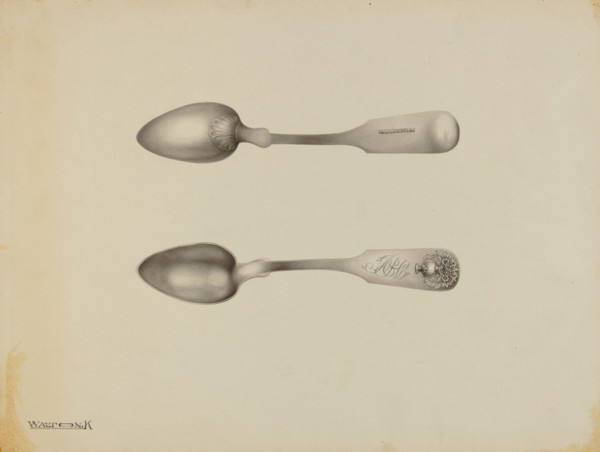 Silver Spoon, c. 1938. Creator: Kalamian Walton.