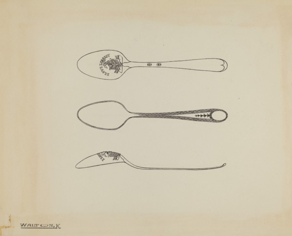Silver Teaspoon, c. 1938. Creator: Kalamian Walton.