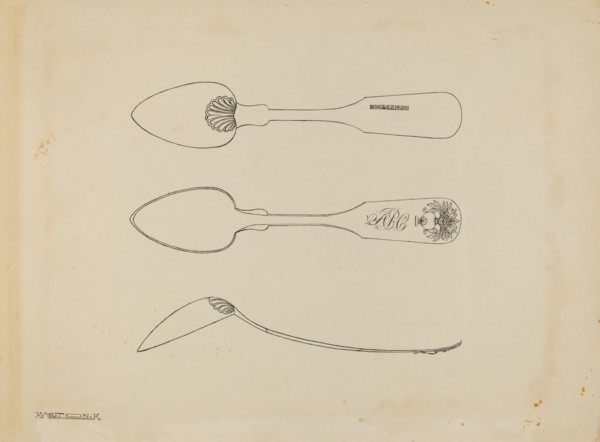 Silver Spoon, c. 1938. Creator: Kalamian Walton.
