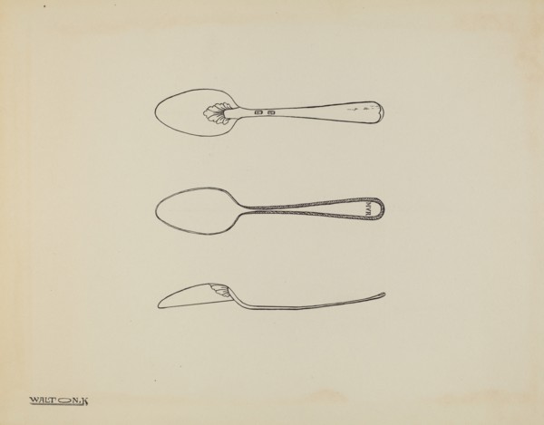 Silver Spoon, c. 1938. Creator: Kalamian Walton.