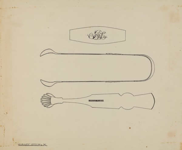 Silver Sugar Tongs, c. 1939. Creator: Kalamian Walton.