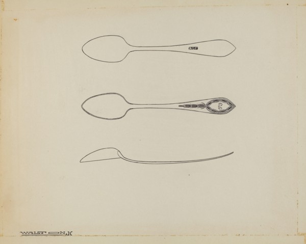 Silver Teaspoon, c. 1939. Creator: Kalamian Walton.